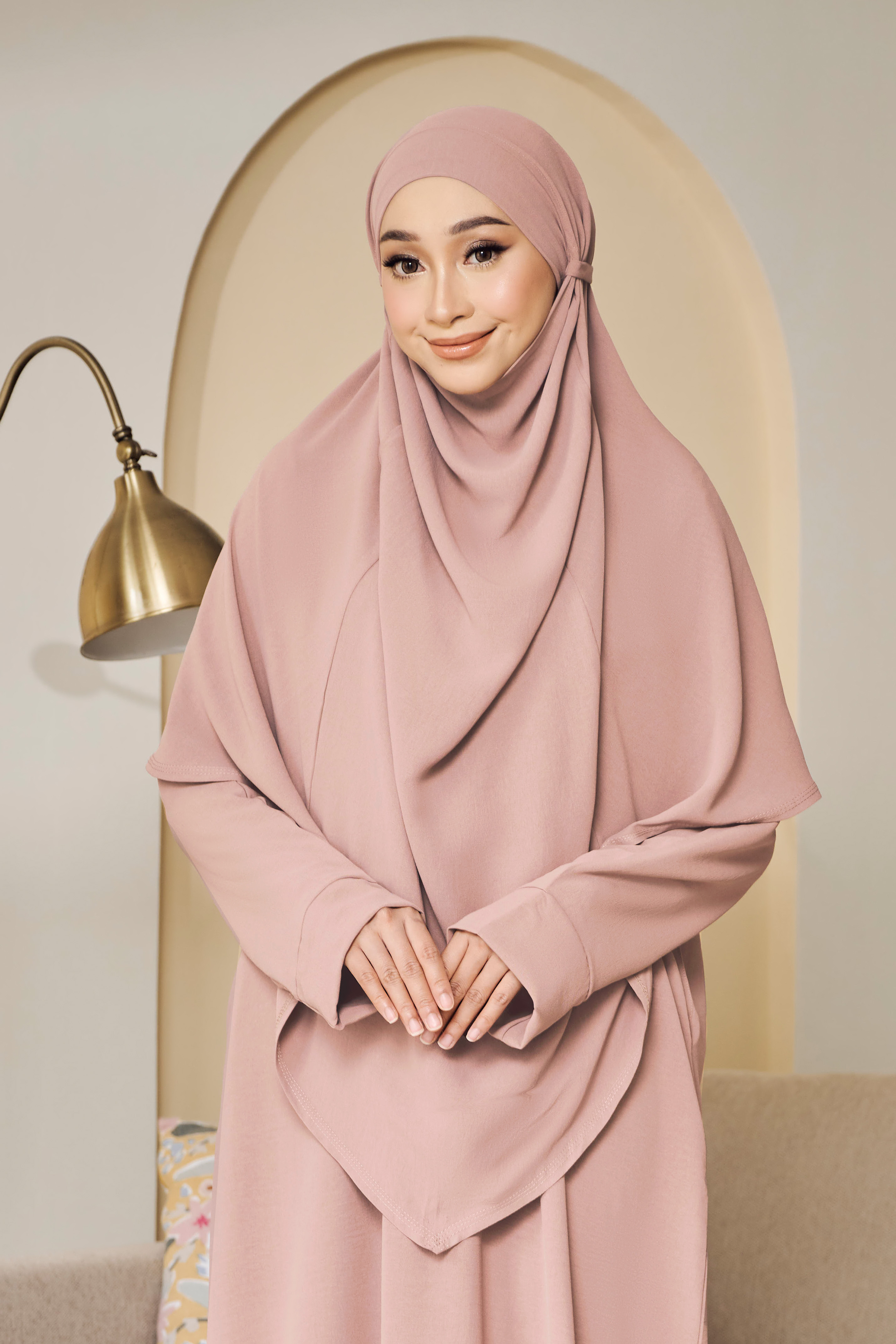 (AS-IS) NEEMA French Khimar in Pink